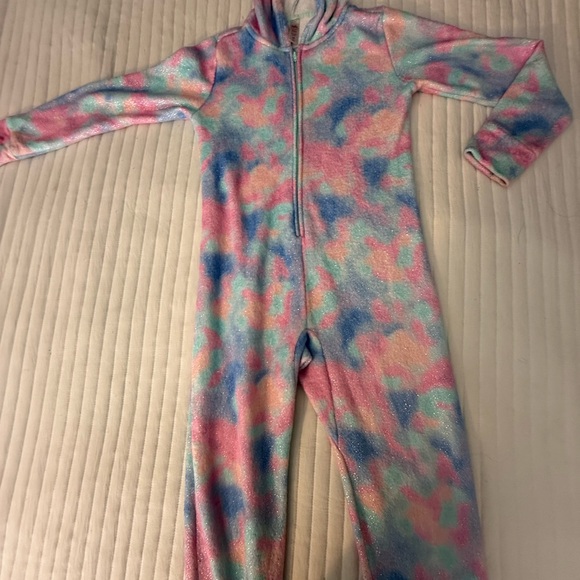 Justice Pastel Tie-Dye Pajamas size 10 - Picture 4 of 9